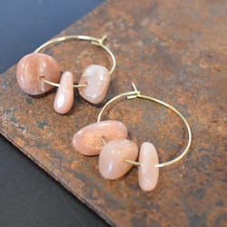 Örhänge Remake Hoop Sun Chip GULD - Jewelry By Elina Dahl
