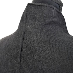 Stickad Klänning med Fickor SVART