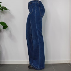Vida Flare-Jeans Långa BLÅ - 3D Denim