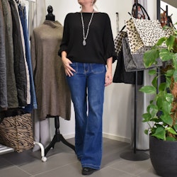 Vida Flare-Jeans Långa BLÅ - 3D Denim