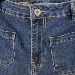 Vida Flare-Jeans Långa BLÅ - 3D Denim