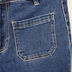 Vida Flare-Jeans Långa BLÅ - 3D Denim