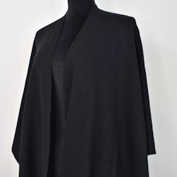 Poncho-sjal med Fransar SVART