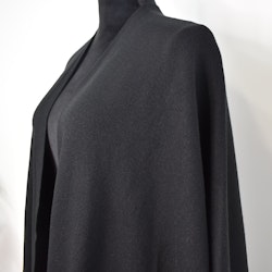 Poncho-sjal med Fransar SVART