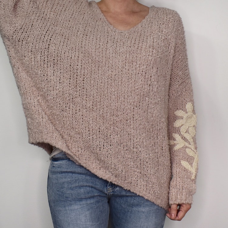 Stickad tröja Iria OLD PINK - Marta du Chateau