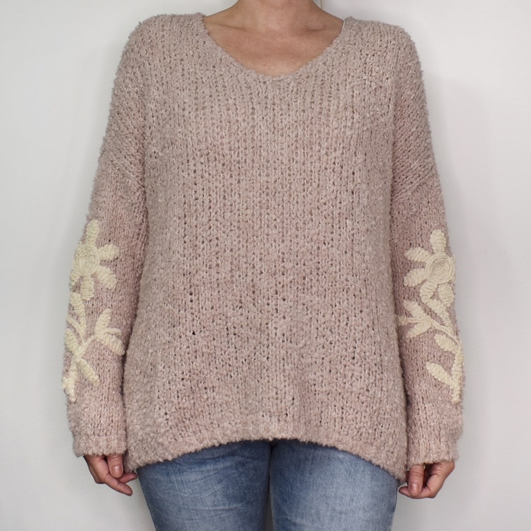 Stickad tröja Iria OLD PINK - Marta du Chateau