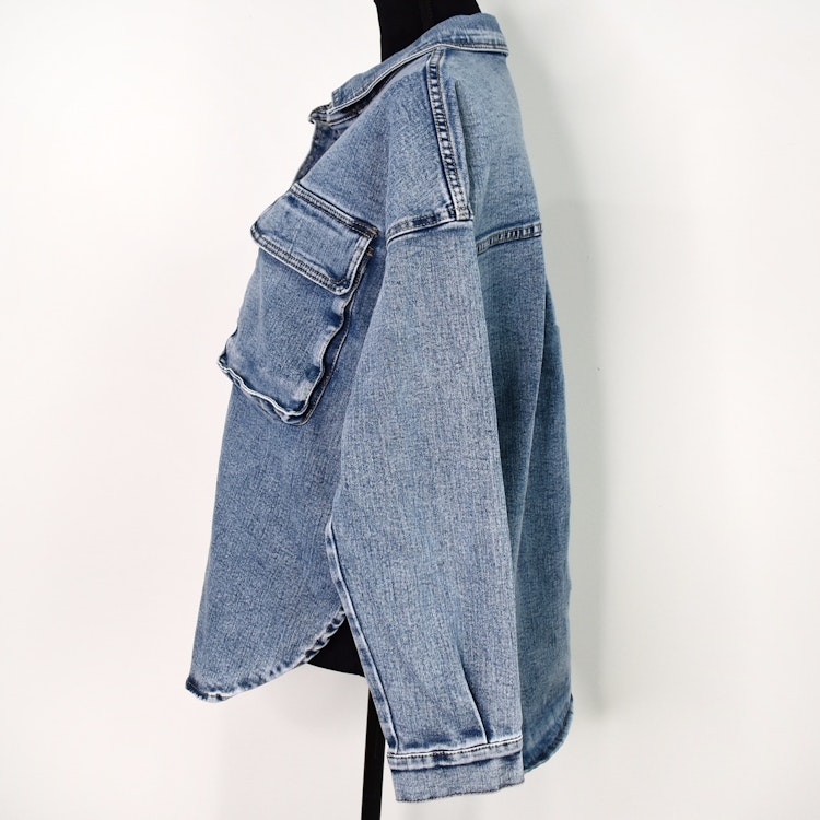Skjortjacka Denim LJUS BLÅ - 3D Denim