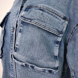 Skjortjacka Denim LJUS BLÅ - 3D Denim