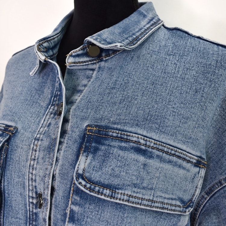 Skjortjacka Denim LJUS BLÅ - 3D Denim
