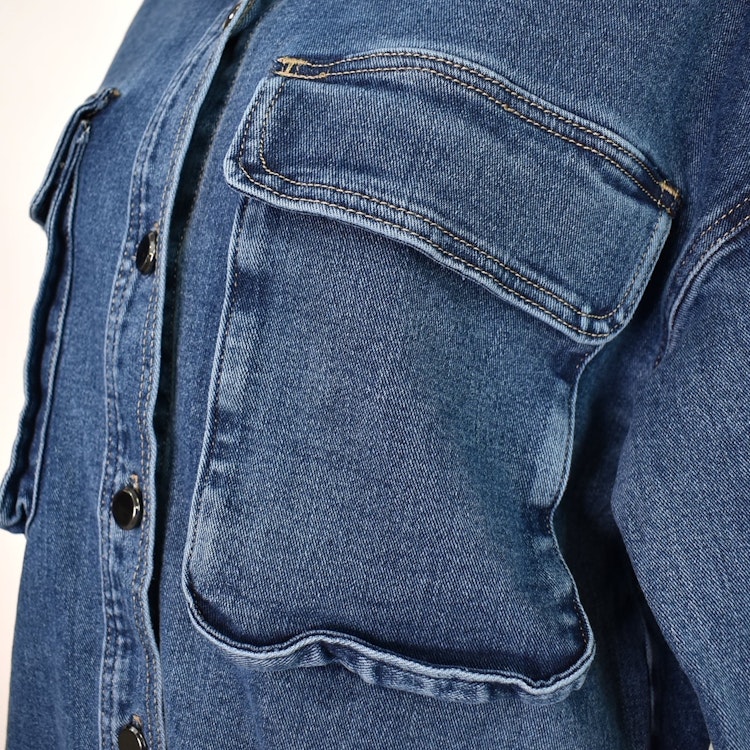Skjortjacka Denim BLÅ - 3D Denim