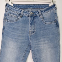 Jeans med Gylf LJUS BLÅ - 3D Denim