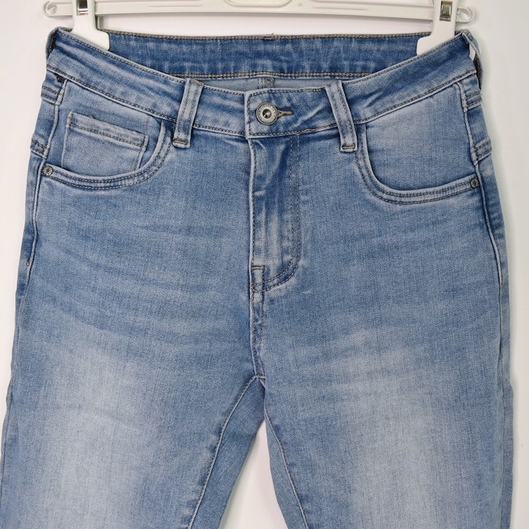Jeans med Gylf LJUS BLÅ - 3D Denim