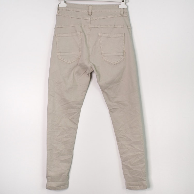 Jeans med Knappar BEIGE CHIARO - 3D Denim
