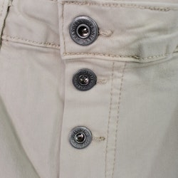 Jeans med Knappar BEIGE CHIARO - 3D Denim