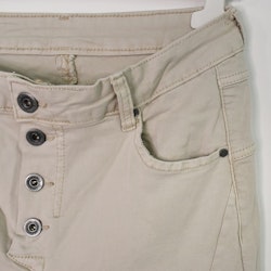 Jeans med Knappar BEIGE CHIARO - 3D Denim