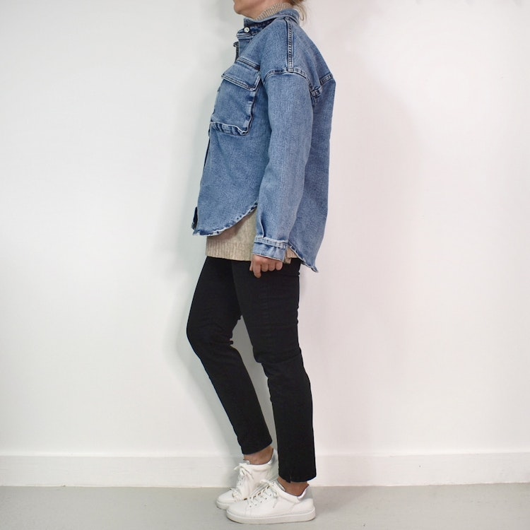 Skjortjacka Denim LJUS BLÅ - 3D Denim