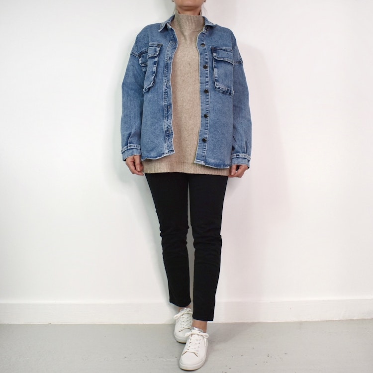 Skjortjacka Denim LJUS BLÅ - 3D Denim