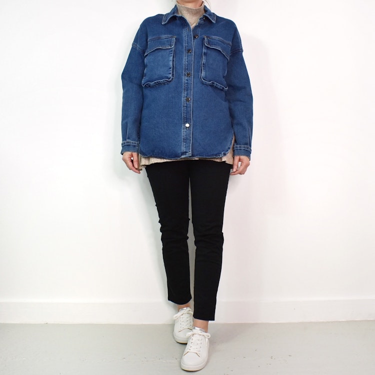 Skjortjacka Denim BLÅ - 3D Denim