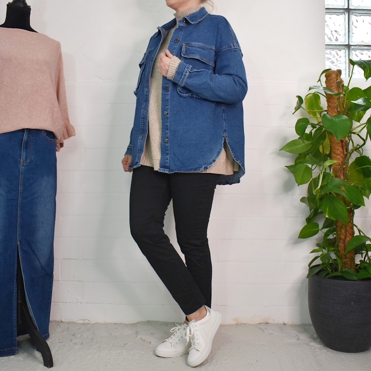 Skjortjacka Denim BLÅ - 3D Denim
