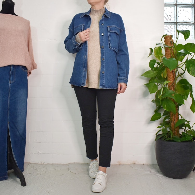 Skjortjacka Denim BLÅ - 3D Denim