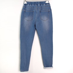 Jeans Jogger med Resårmidja och Knytband LJUS BLÅ - 3D Denim