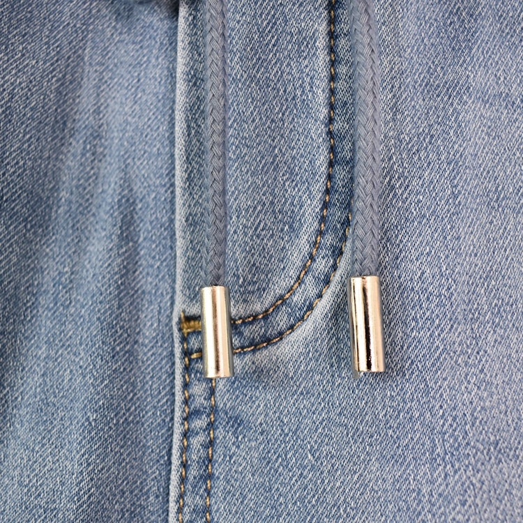 Jeans Jogger med Resårmidja och Knytband LJUS BLÅ - 3D Denim