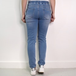 Jeans Jogger med Resårmidja och Knytband LJUS BLÅ - 3D Denim