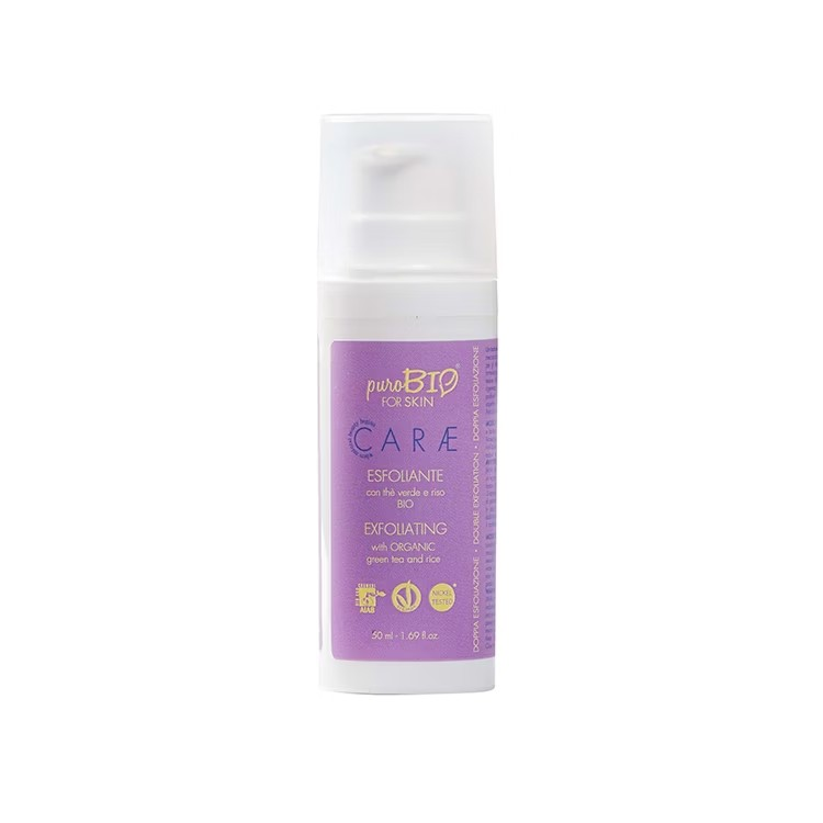 Ansiktspeeling CARÆ Creme Green Tea & Rice 50ml - puroBIO Cosmetics