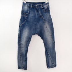 SECOND HAND Baggy Jeans BLÅ Storlek 34 - Place du Jour