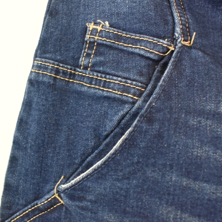 SECOND HAND Baggy Jeans MÖRK BLÅ Storlek S
