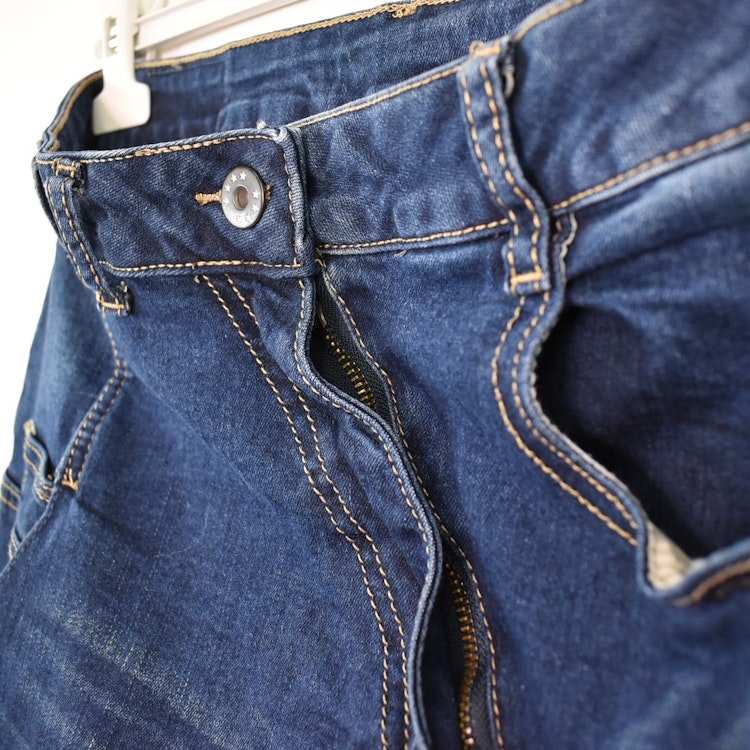 SECOND HAND Baggy Jeans MÖRK BLÅ Storlek S