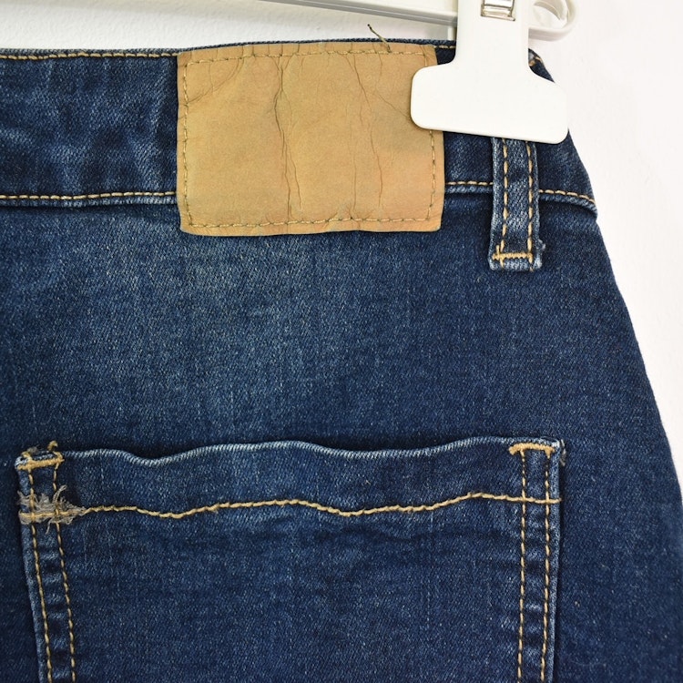 SECOND HAND Baggy Jeans MÖRK BLÅ Storlek S