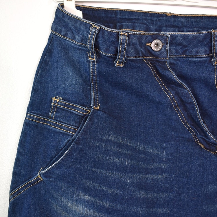 SECOND HAND Baggy Jeans MÖRK BLÅ Storlek S
