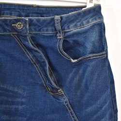 SECOND HAND Baggy Jeans MÖRK BLÅ Storlek S