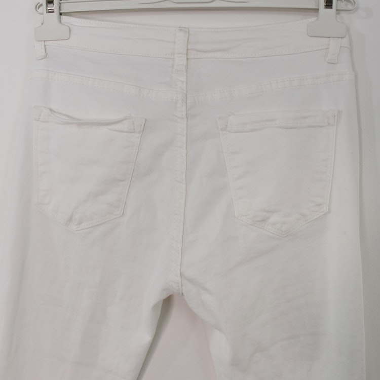 Stretchjeans Shortcut med fransar PANNA - 3D Denim
