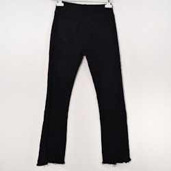 Stretchjeans Shortcut med fransar SVART - 3D Denim