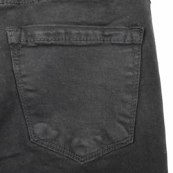 Stretchjeans Shortcut med fransar SVART - 3D Denim