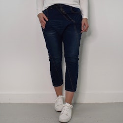 SECOND HAND Baggy Jeans MÖRK BLÅ Storlek S