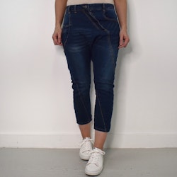 SECOND HAND Baggy Jeans MÖRK BLÅ Storlek S