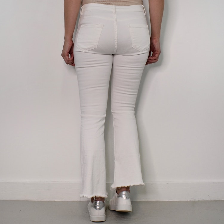Stretchjeans Shortcut med fransar PANNA - 3D Denim