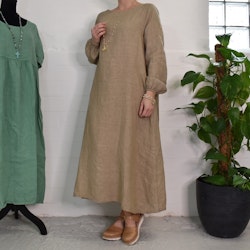Linneklänning TAUPE