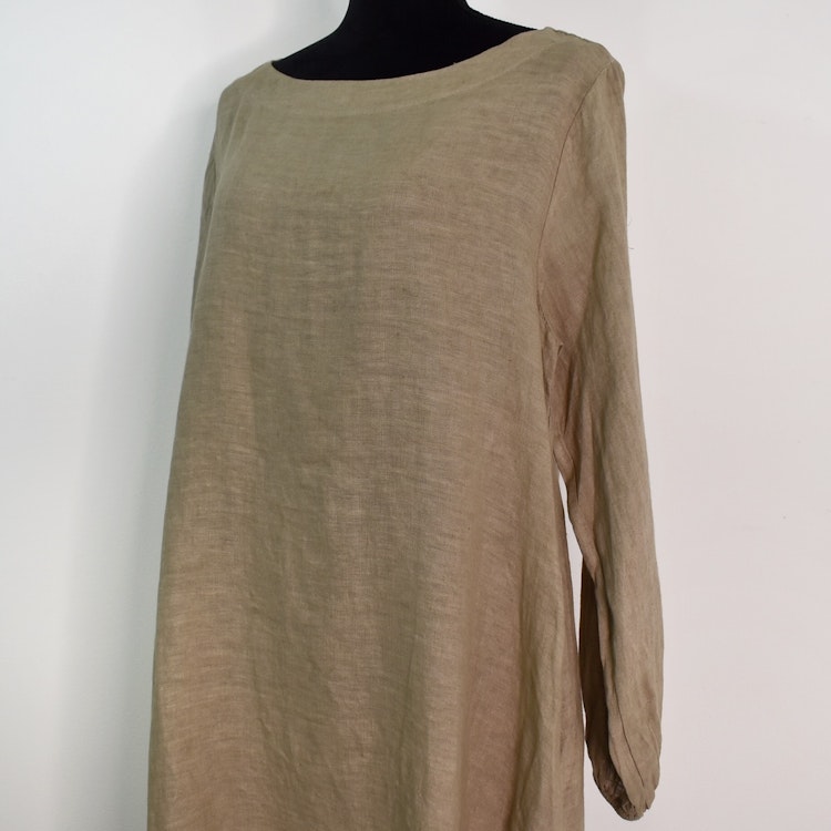 Linneklänning TAUPE