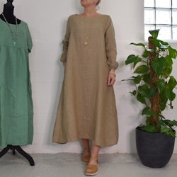 Linneklänning TAUPE