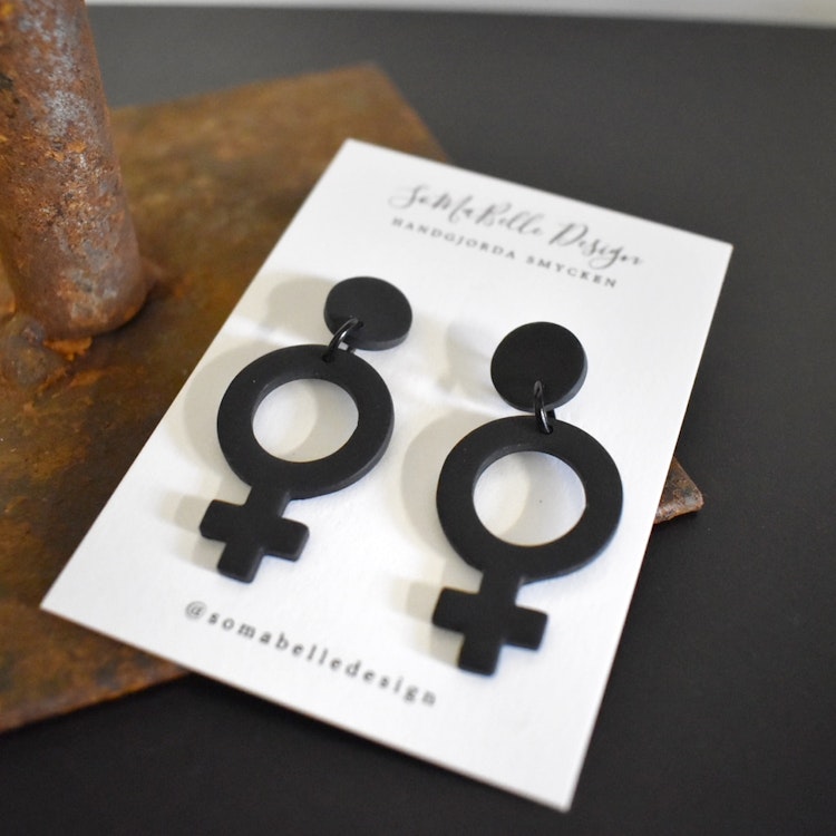 Örhänge Venus SVART - SoMaBelle Design