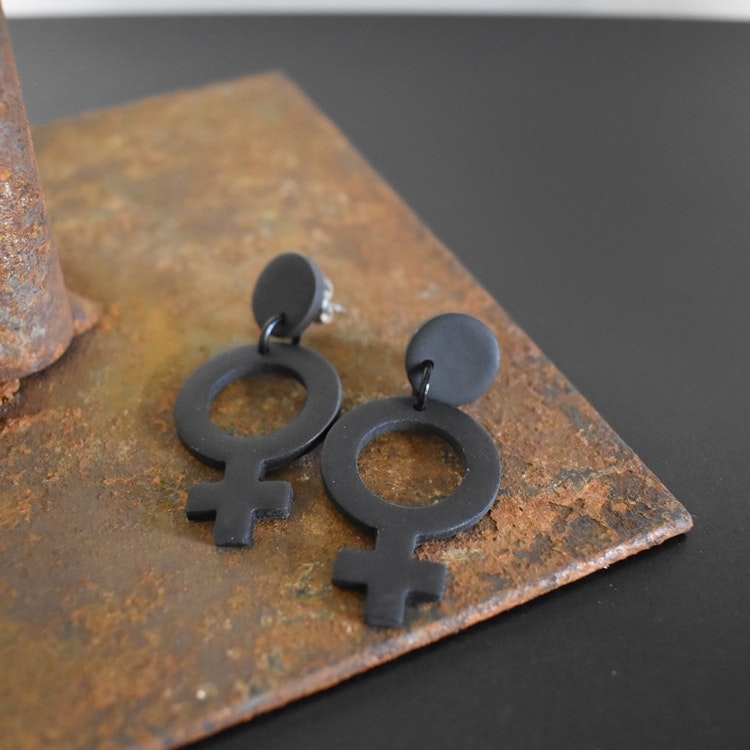 Örhänge Venus SVART - SoMaBelle Design