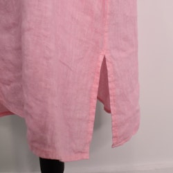 Kort Linneklänning med Krås ROSA NEON