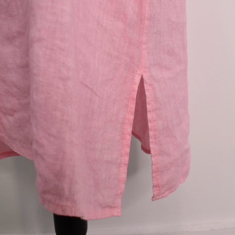 Kort Linneklänning med Krås ROSA NEON