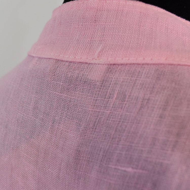 Kort Linneklänning med Krås ROSA NEON