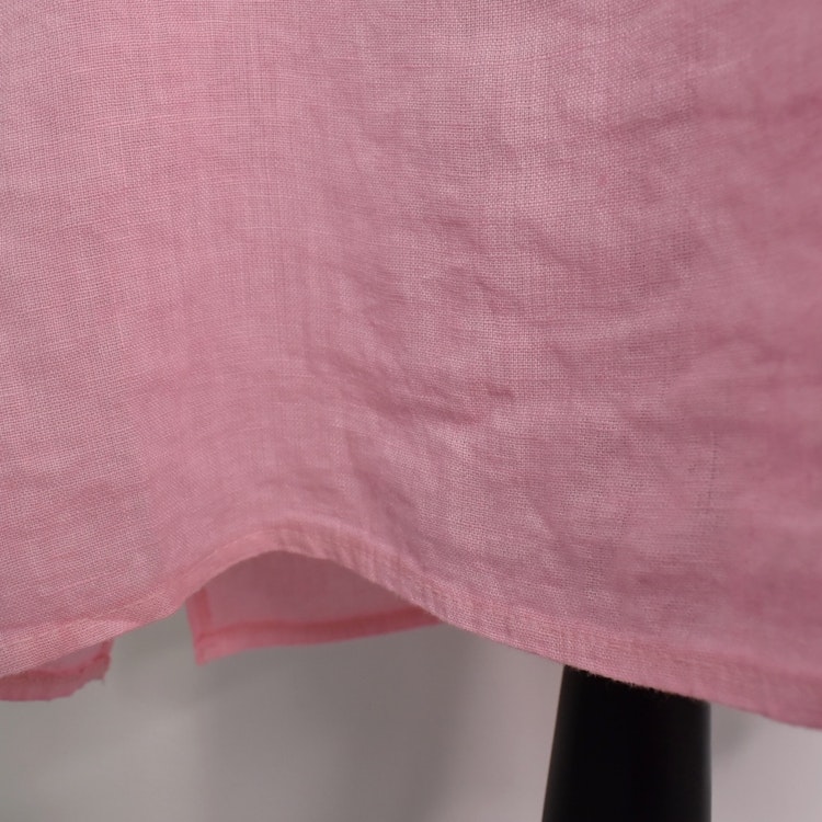 Kort Linneklänning med Krås ROSA NEON