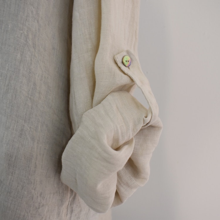 Linneblus med Krås BEIGE